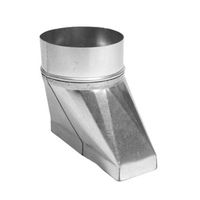 Pezzo di collegamento per canale piatto      80/254 mm su d 150 mm