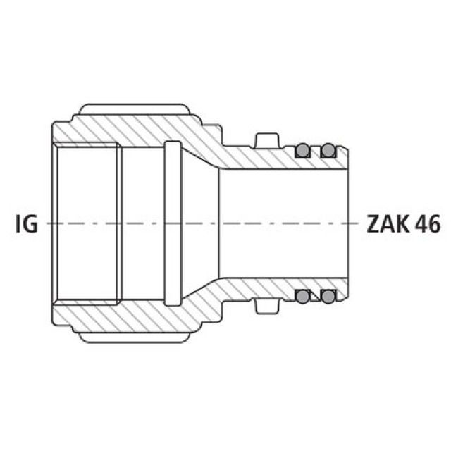 HAWLE ZAK-ÜBERGANG
6381   ZAK46   5/4"  IG
PN 16