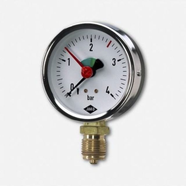 MANOMETER 0-4 BAR  DURCHM.80MM
ANSCHLUSS UNTEN 1/2" AG