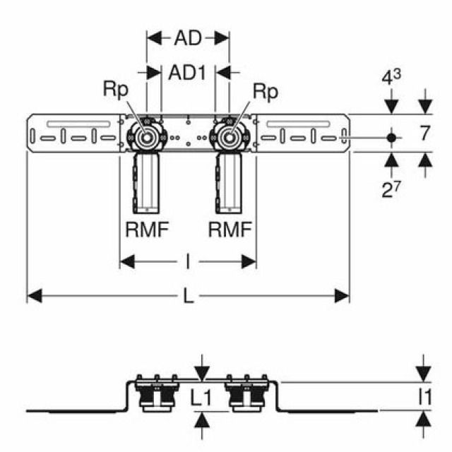 FLOWFIT SCATOLA ALLAC. 90°
650.792   RP=1/2"  15.3CM
PER MASTERFIX, PREMONTATA