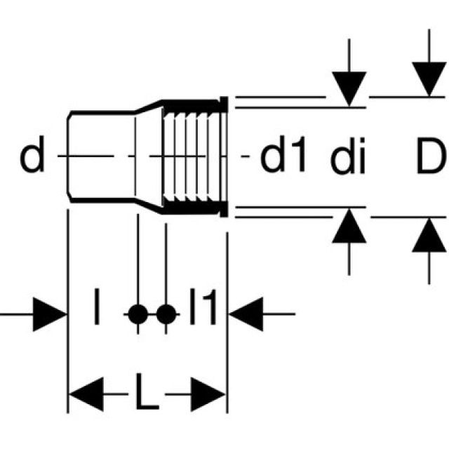 GEBERIT SILENT allacciamento
per sifone 306.006
d 63 - 56