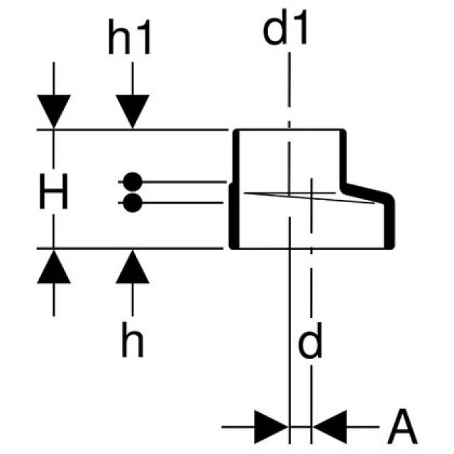 GEBERIT riduzione eccentrica
SILENT corta 308.060 d 90 - 63