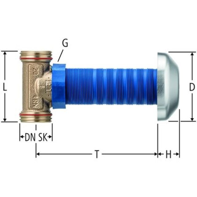 Valvola diritta RN sotto muro
per distributore Optiflex
con raccordo di accoppiamento
rapido, 86135.21
in bronzo CC246E