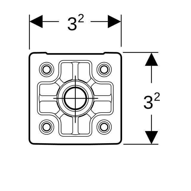 GIS-Pro Stützelement
461.702.00.1 für Eckverbinder