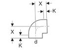 Geberit PE-HD, Gomito di collegamento 88.5°