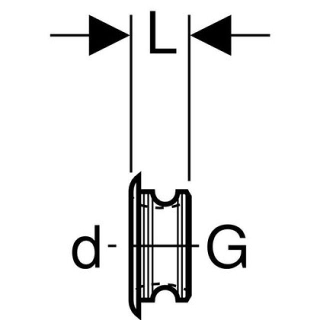 GEBERIT morsetto in gomma
per tubi filetto gas 159.615
d 32 - 1"1/4"
