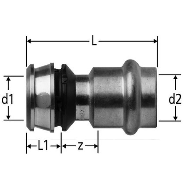 OPTIFLEX-FLOWPRESS ÜBERGANG
AUF OPTIPRESS 84233.22 16x18MM
MIT PRESSMUFFE