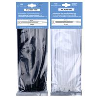 Fascette per cavi, nero e trasparente