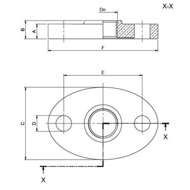 RG flangia contat. acqua PN 16
2"