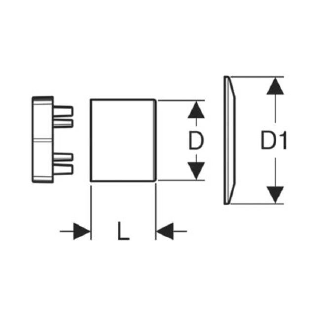 GEBERIT SET BLINDROSETTE
610.024 KOAX 2"