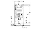 Geberit Duofix Bambini WC a pavimento 97 cm