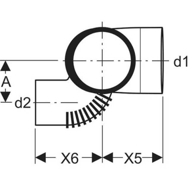 GEBERIT SILENT braga 180°
doppia sp.destra 88.5° 310.871
d 110 - 90