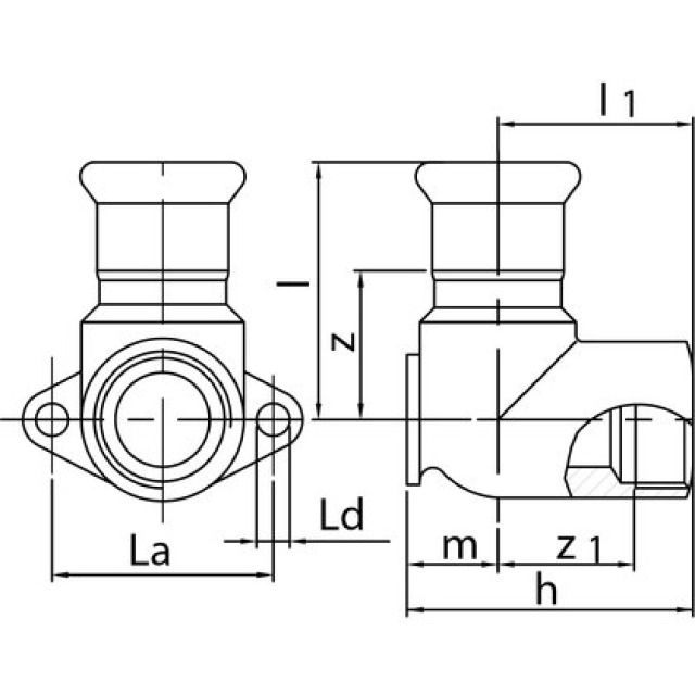 PROFITEC PRESSINOX - FIG. 9
GOMITO DI ALLACCIAMENTO 90°
1/2" - 18 MM