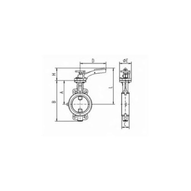 EBRO ZWISCHENBAUKLAPPE DN  20
Z011-ATHERM RASTERH. PN6/10/16