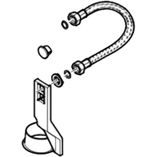 Set di trasformazione per
entrata acqua dietro GEBERIT
per cassetta AP121
Colori: bianco