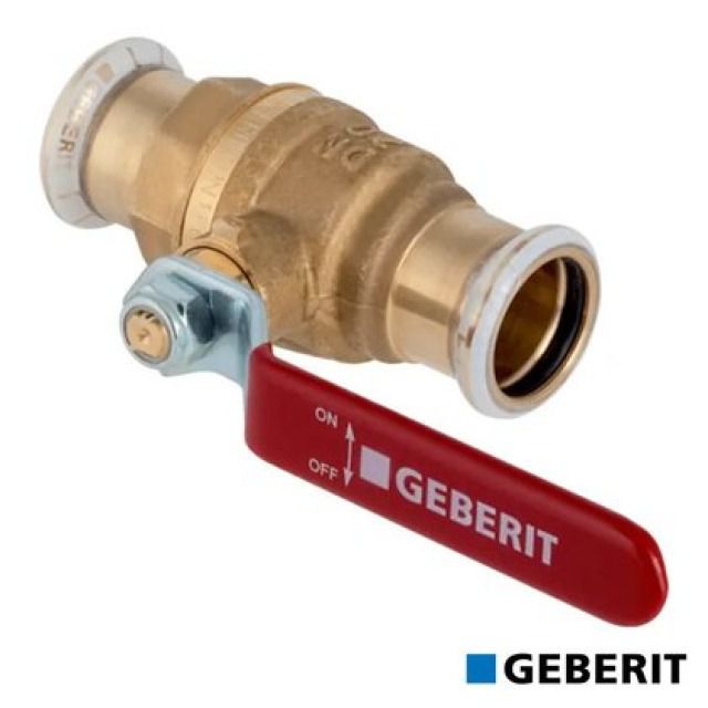 Presskugelhahn Geberit 54mm
mit Betätigungshebel