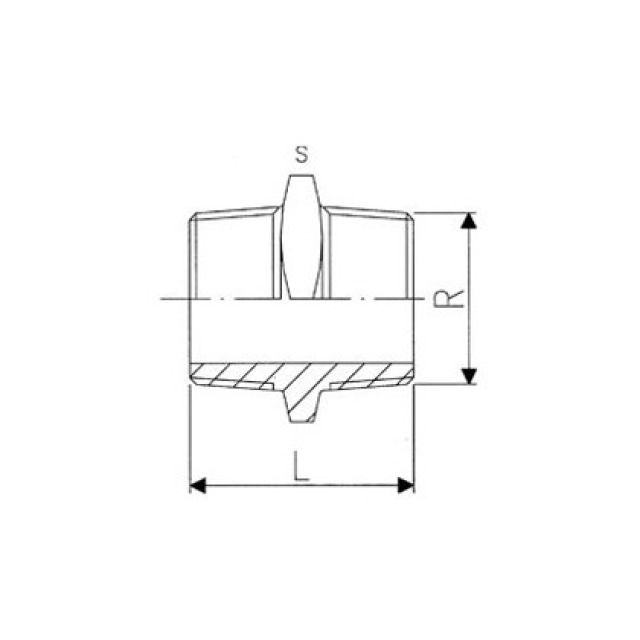 GF PVC nipplo doppio
721 911 905   3/8"
