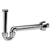 Sifone per gomito cromato