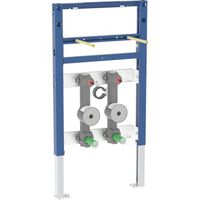 Elemento Geberit Duofix per lavabo, 82–98 cm, rubinetto monoforo, con due allacciamenti idrici per contatore dell'acqua, valvola d'intercettazione ad incasso JRG LegioStop® e raccordo a T