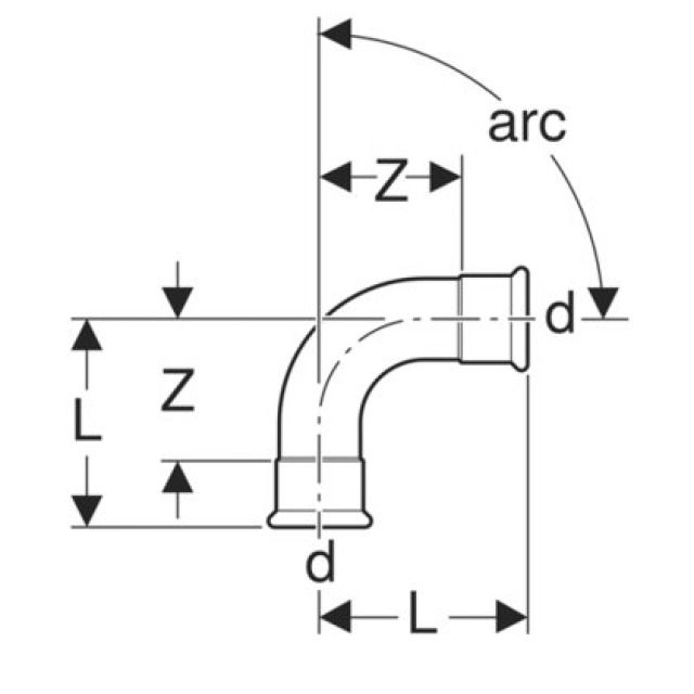 MPF curva 90°
23108                    54 mm