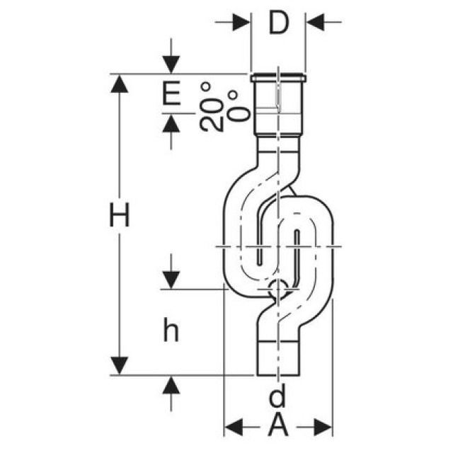 GEBERIT sifone con apertura
ispezione e pulizia 367.813
d 110