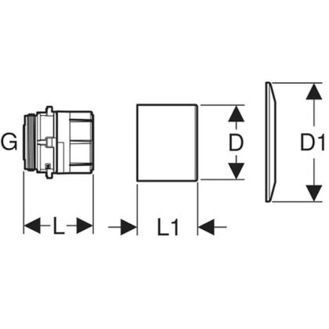 GEBERIT KOAX capsula misurazione
610.021 con rosone e cilind.
