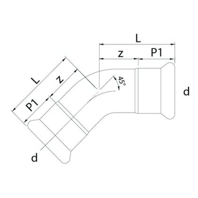 Profitec PressSteel
Press-Bogen 45° 76.1mm