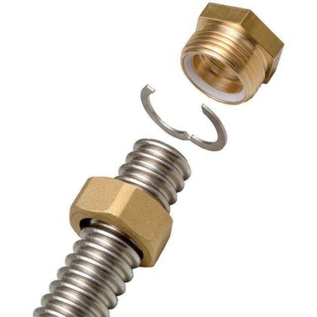 MEIBES FIXLOCK MONO AG 1 1/4"
ZU INOFLEX EDELSTAHLWELLROHR
5/8"- 1/2"