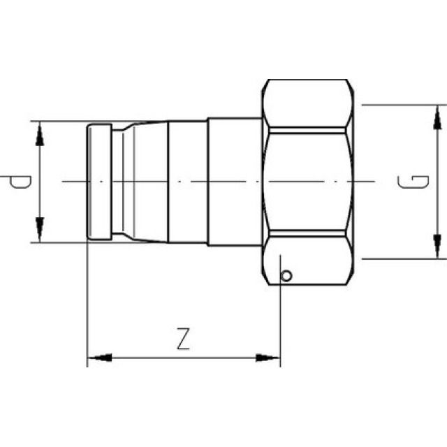 IFIT bocchettone sede piana
762.101.282   25/32 mm x 1"