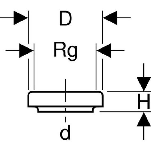 GEBERIT bocchettone con tappo
corto 367.471   d 110