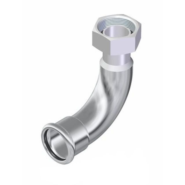 PROFITEC PRESSINOX - FIG. 35
CURVA 90° CON DADO AVVITABILE
INOX 1" - 28 MM
GUARNIZIONE PIATTA