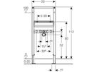 Duofix Elemento per lavabo, 112 cm, rubinetto monoforo