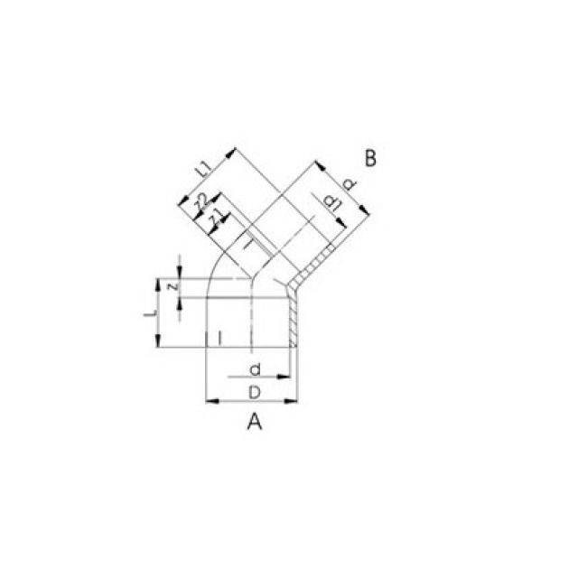 GF PVC gomito 45° PRO-FIT
721 150 306
20 mm