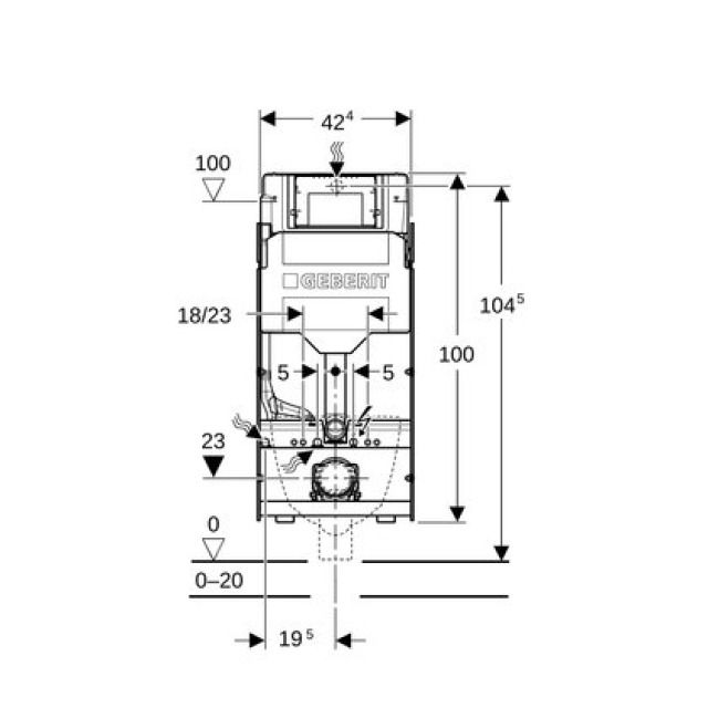 Geberit GIS Element für Wand-
WC, 114 cm, mit Sigma
Unterputzspülkasten 12 cm