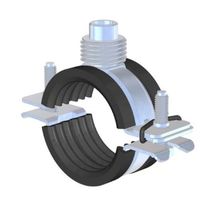 Morsetto universale per tubi inox con isolamento acustico e fissaggio rapido