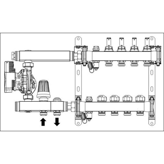 Festwert-Regelset F36
vertikal mit Pumpe Wilo PARA
15/6-43/SC 130
