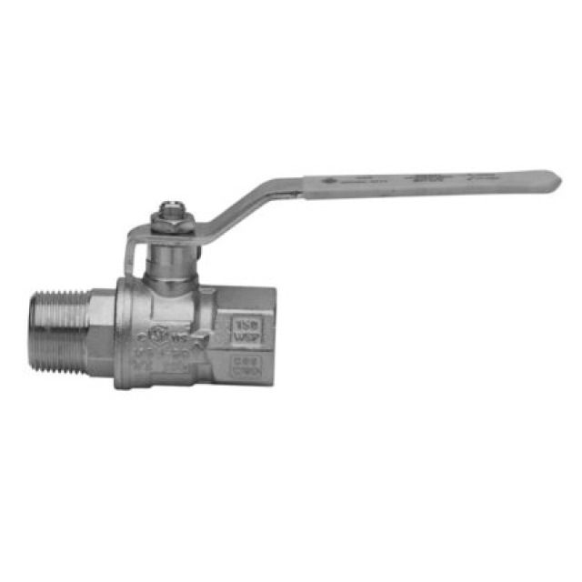 Valv. sfera gas FF X MF
acciaio maniglia gialla
1/4"