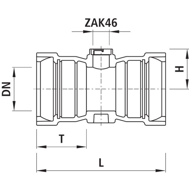 HAWLE manicotto BLS
derivazione ZAK 5412
DN 150 PN 16