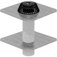 Geberit Set imbuto d'entrata acqua piovana per tetti con lamiere di<br>collegamento e collegamento alla barriera vapore 90mm