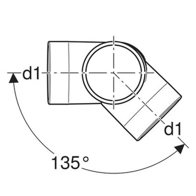 SILENT Braga ent curva 310.105
88.5° / 135°  110MM