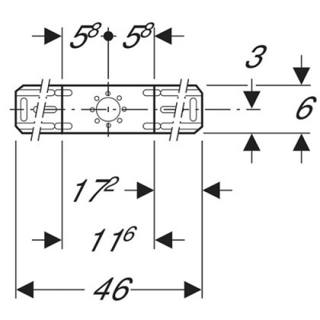 MEPLA placca di montaggio
rientranza semplice 601.733