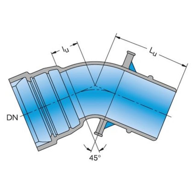 DUKTUS curva raccordo BLS
tipo MK
45° VRS-T DN 100