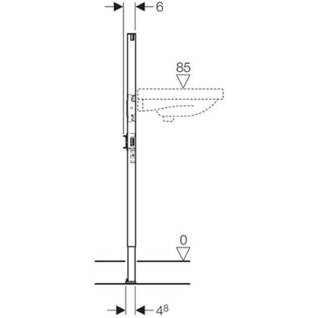 DUOFIX elemento per lavabo
rubinetto mon 111.426 tipo 112
