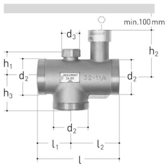JRG Jjrgumat termomi. 25°C
3400.930
1"- DN 25"