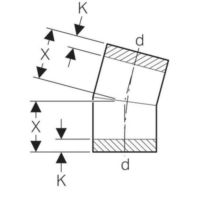 GEBERIT-SEGMENTBOGEN 15°
371.015                 250 MM