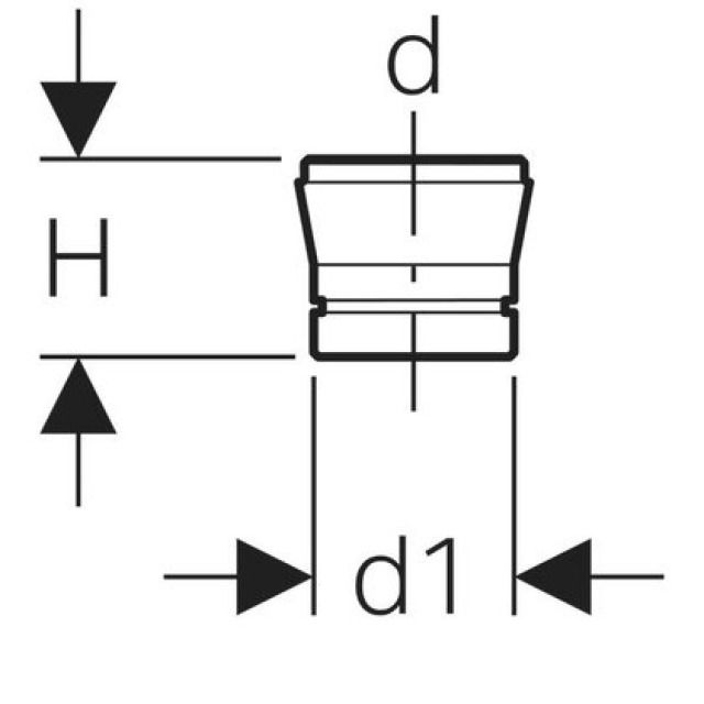 GEBERIT cono del troppopieno
grigio 352.333
d 50