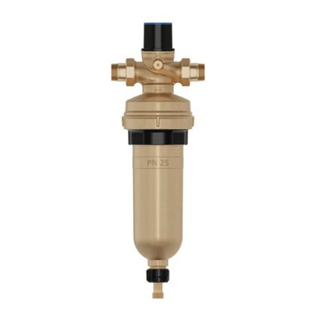 JRGURED Combi Hauswasserstation
DN32, mit Verschraubungen R11/4"
mit RG-Filterbecher
Werkseinstellung 4 bar
Rotguss