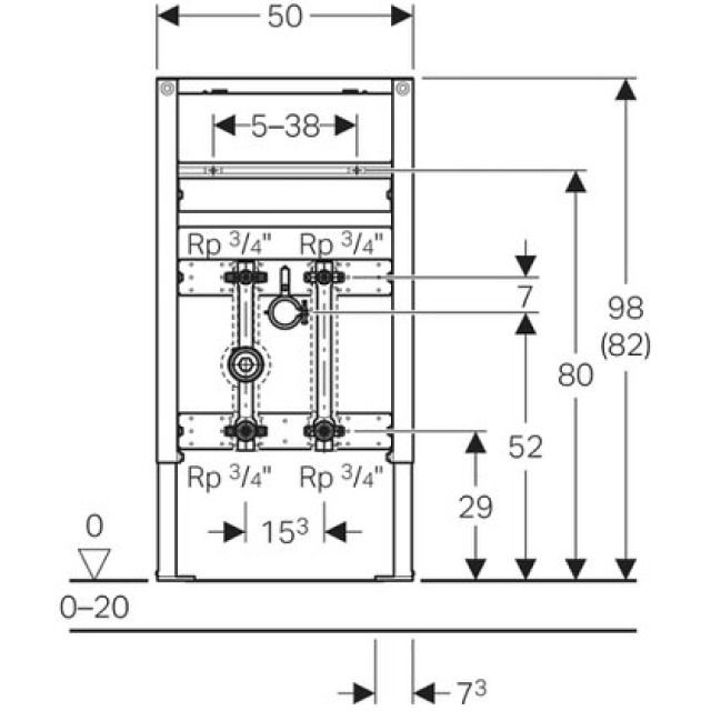 DUOFIX elemento per lavabo
111.574 JRG rub.monof.1 WZ
tipo 98