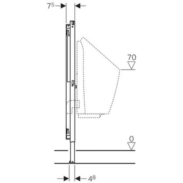 DUOFIX-URINAL-ELEMENT UNIV.
111.628  TYP 112/130
INTEGRIERTE URINALSTEUREUNG