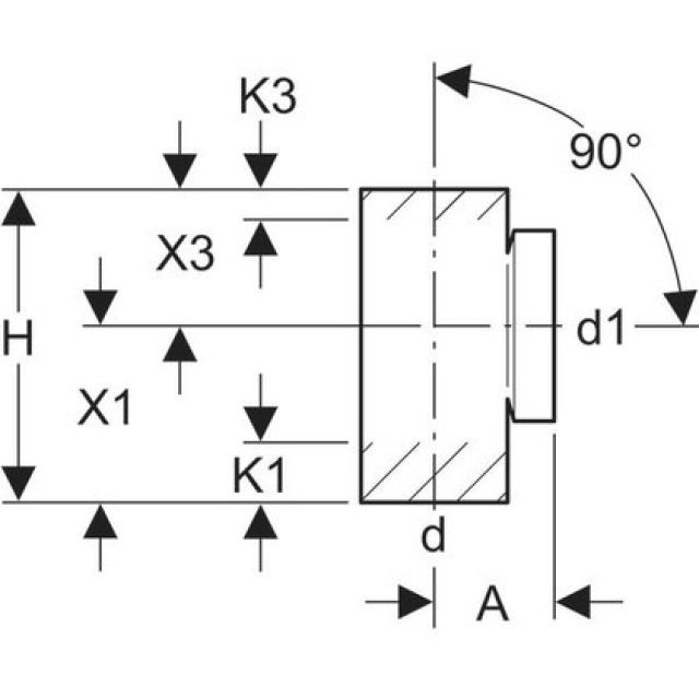 GEBERIT pezzo d'ispezione 90°
366.451     d 90